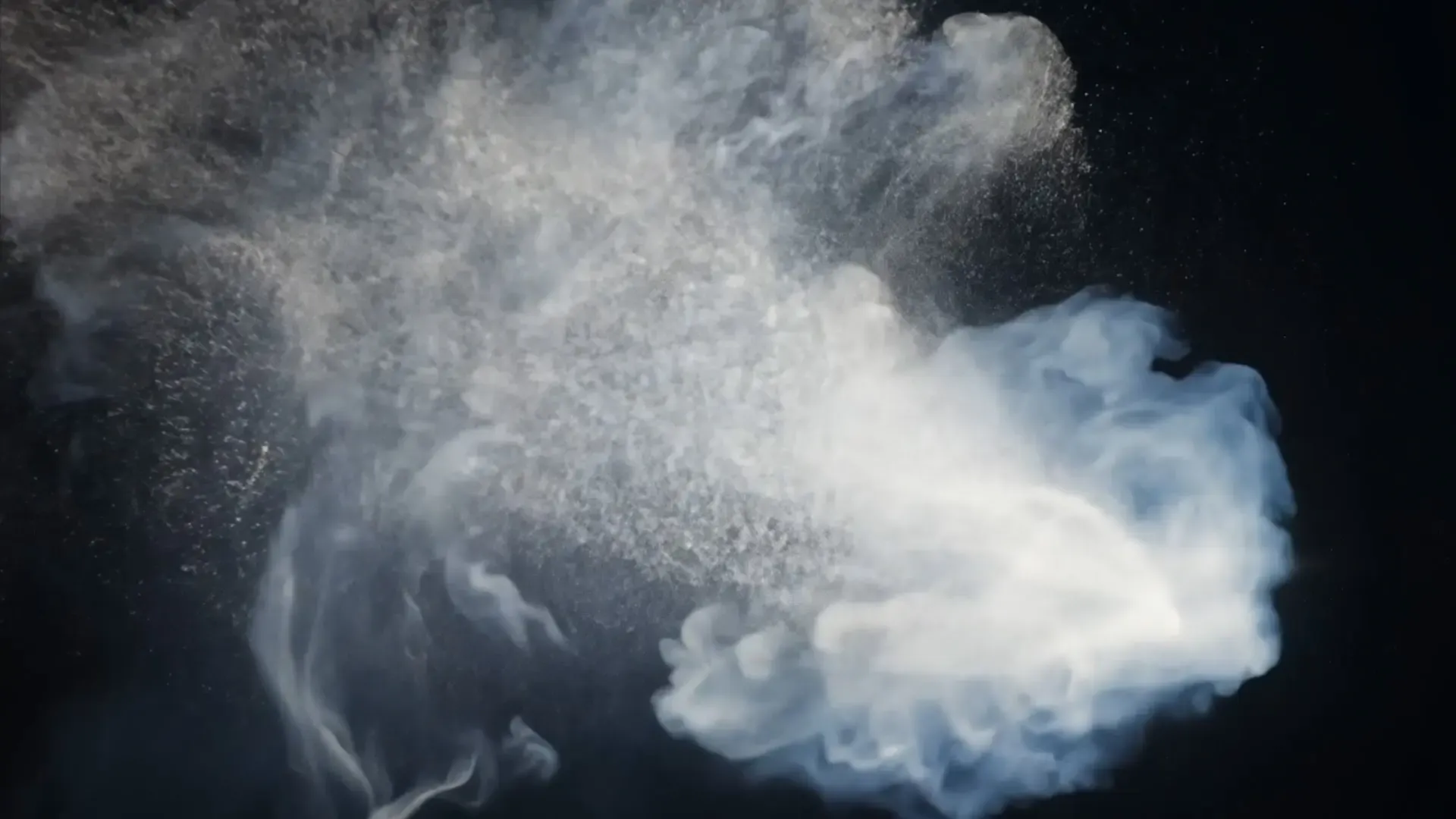 White Smoke Explosion Overlay for Cinematic Logo Animation Projects